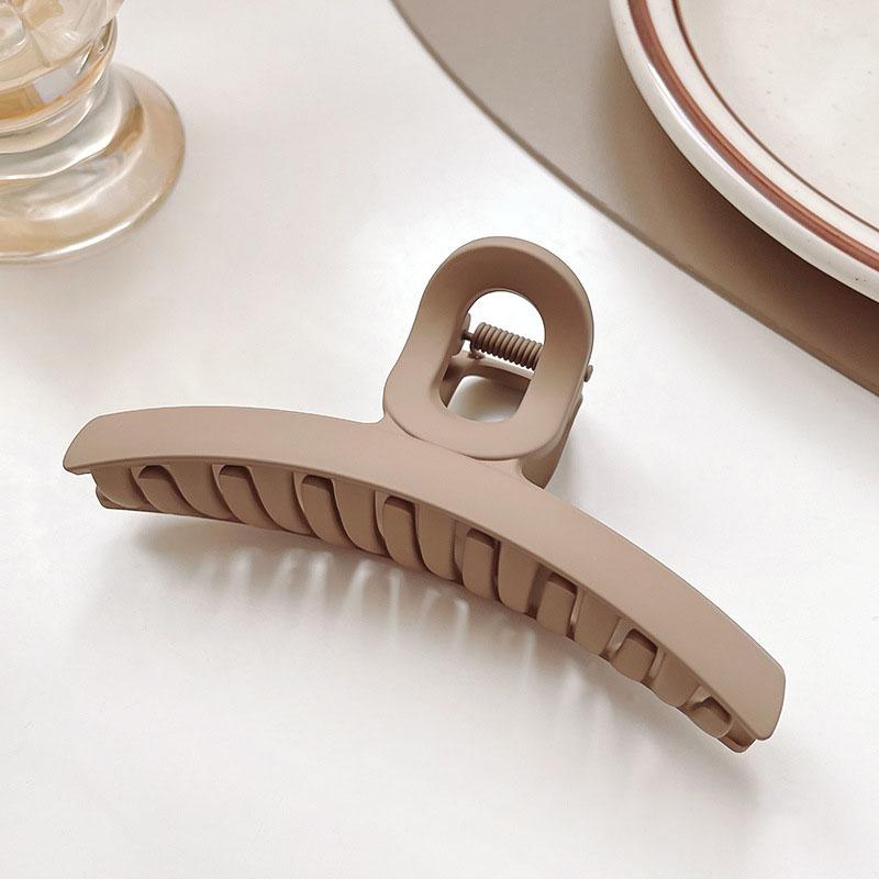 Kvinnlig Elegant Brun Beige Blomma Geometrisk Hårklo Dam Temperament Solid Hårklämma Tandad Hårnål Mode Håraccessoarer