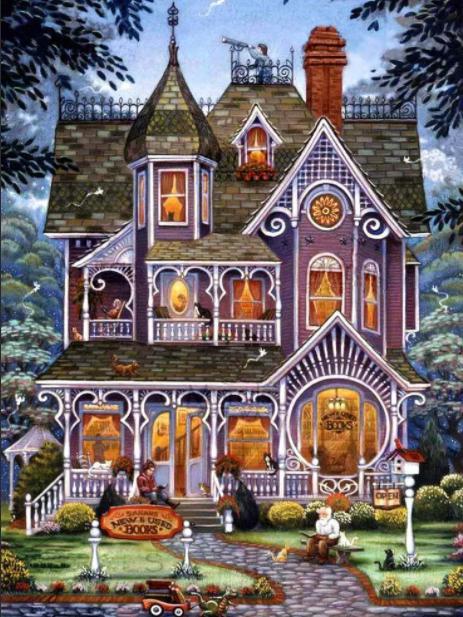 5D Diy Diamond Painting Halloween House Scenery Diamond Embroidery Cartoon Witch Picture Of Rhinestones House Mosaic Wall Decor
