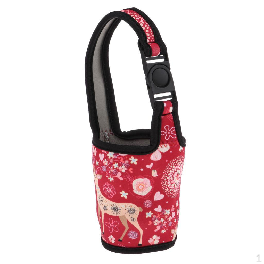 Bottle Cooler Bag - Insulated Sports Travel Carrier, Holder, Tote for Stainless Steel Red 1