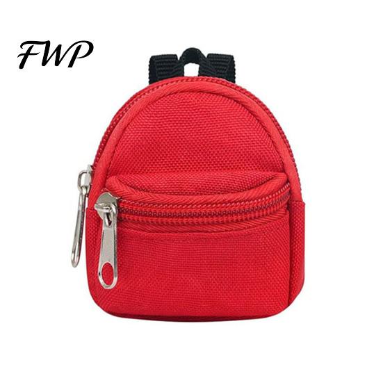 Oxford Cloth Key Bag Mini Backpack Coin Purse, Scratch Resistant Zippered Compartment Small Zipper Pouch Keychain Bag, Waterproof Earphone Case