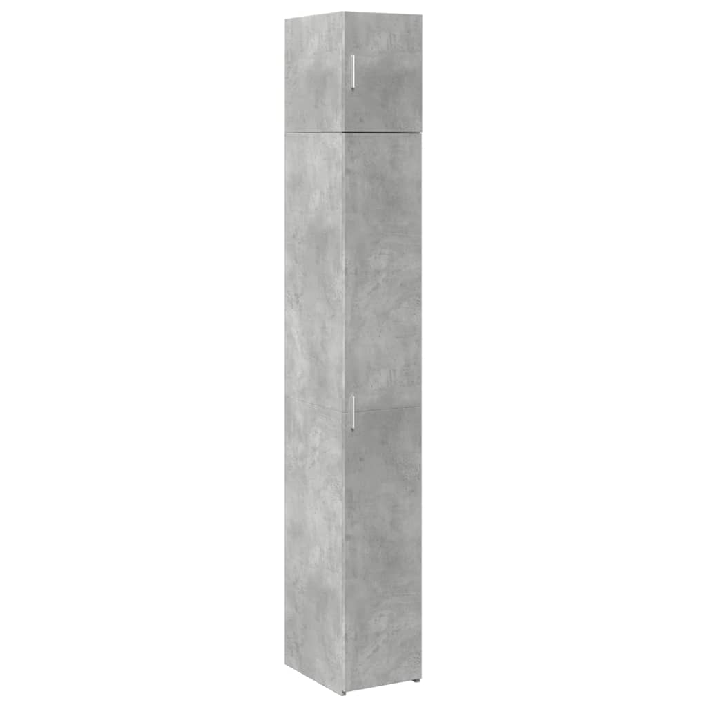 Narrow Tall Cabinet Concrete Grey 30 X 42.5 X 225 Cm Particleboard