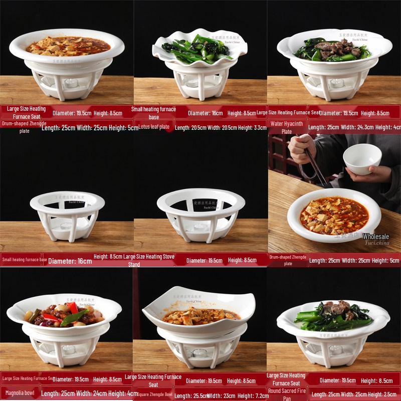 Ceramic Pure White Irregular Wok Pan Fish Plate - Cold & Hot Dish Oven Safe.