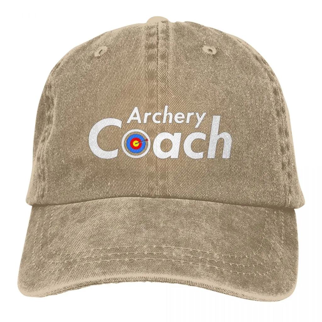 Vintage Archery Bow And Arrow Hunter Hunting Baseball Cap for Men Women Distressed Denim Headwear Adjustable