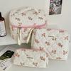 Kawaii Fashion Women Pink Cartoon Bear Makeup Bag Large Capacity Cute Travel Organizer Pouch Bag Ladies Toiletry Storage Handbag