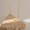 European and American Small Fresh Stainless Steel Necklace Does Not Fade Round Bead Snake Chain Necklace Summer Trend Wholesale
