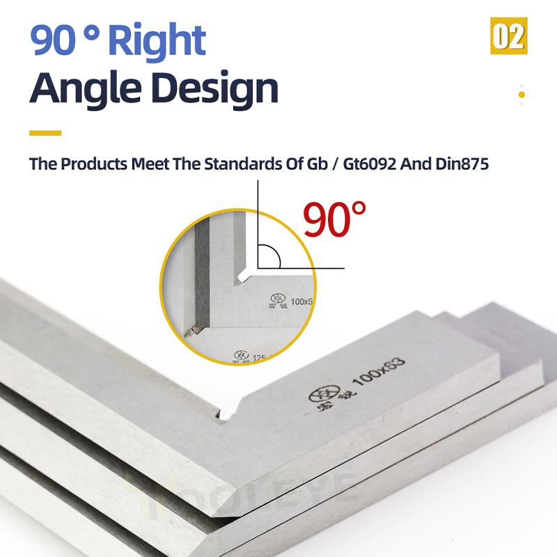 90 Degree Knife Edge Square Ruler For Woodworker Metal Carpentry And Joinery Tools Set Squares Measurment Try Square Angle Ruler