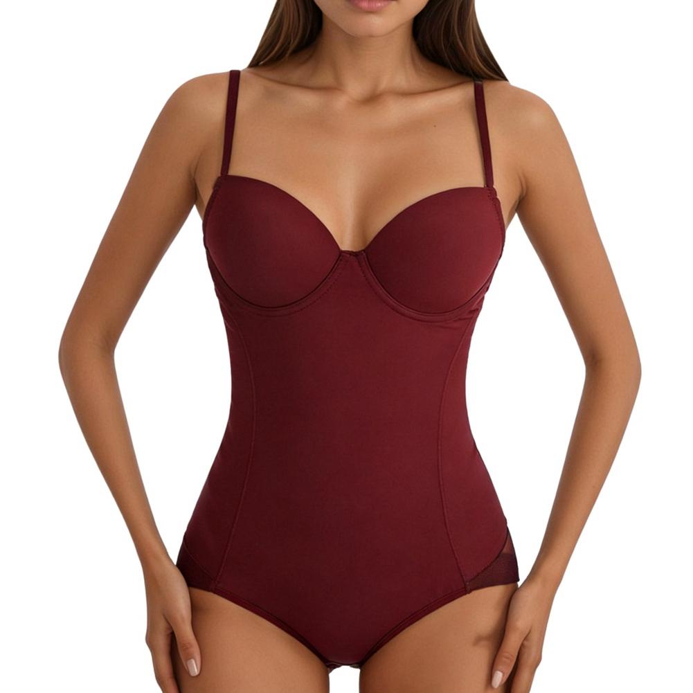 

Women s Sleeveless Spaghetti Strap Shaping Bodysuit with Built-in Bra S