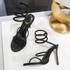 Fashion Eilyken Street Style CRYSTAL Ankle Strap Women Sandals Sexy Open Toe Thin High Heels Party Banquet Prom Summer Shoes