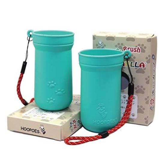 

HOOPOES Dog and Cat Paw Washing Cup Jabra Value Assortment Pack Mint & Brush, [Super 2-Piece C, Green]