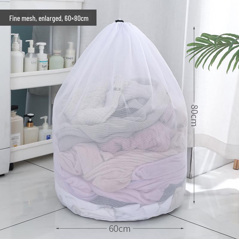 Customizable Large Laundry Mesh Bag - Machine Washable, Drawstring Closure, Fine & Coarse Mesh Options, Special Thickened