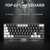 Blue Switch Gaming Keyboard 60 Percent Gamer Teclado Compact 61 Keys Rainbow Backlit Computer PC Wired Mechanical Keyboard