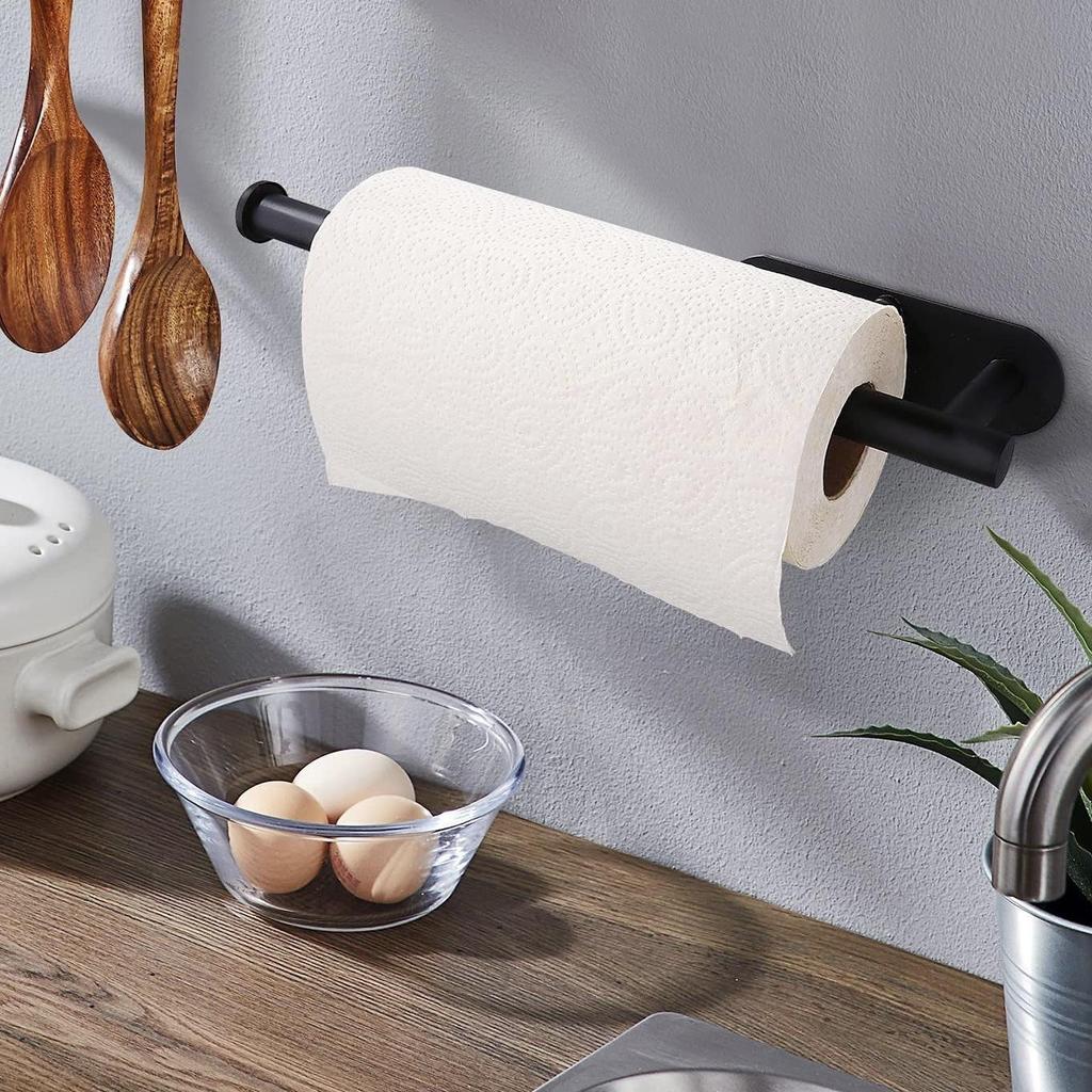 ABS Kitchen Paper Towel Holder Adhesive Tissue Hanger Toilet Roll Paper Dispenser Cabinet Storage Napkin Rack Accessories