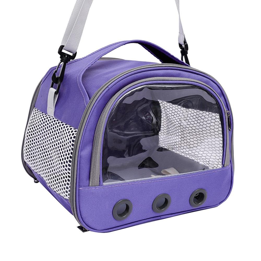Clear Window Small Animal Travel Carrier Breathable Mesh Comfortable Pet Carrier Bag Safety Ventilation Kitten Outgoing Handbag
