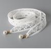 Versatile Casual Pearl Pendant Belt Sweet Design Elegant Style Lace Waist Belt Lightweight Chain Belt for Women