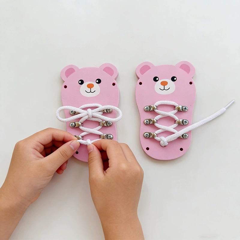 DIY Montessori Busy Board Wooden Accessories Strawberries Car Tie shoelaces Board Castle Early Educational Toy For Childre Gift