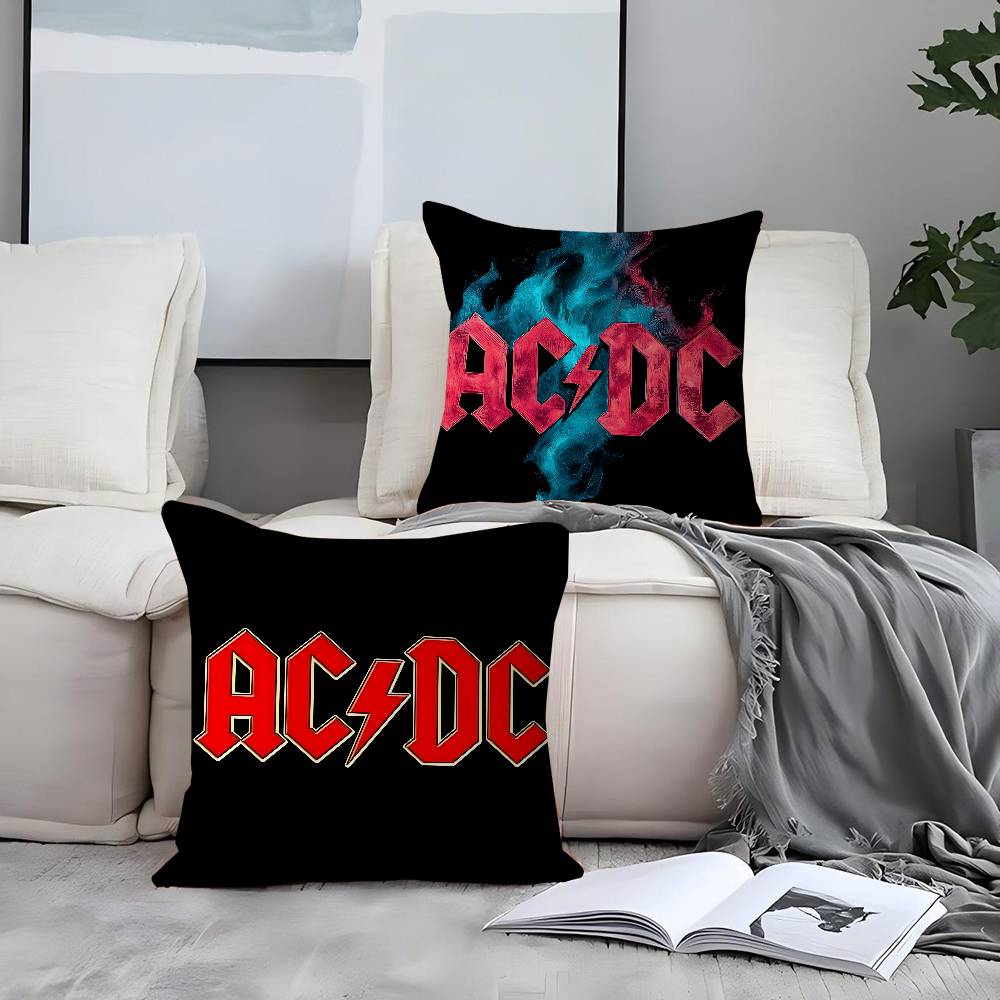 Musik Konst A-ACDC Kuddfodral Örngott Dekor Kuddfodral Tryckt Kuddfodral För Soffa