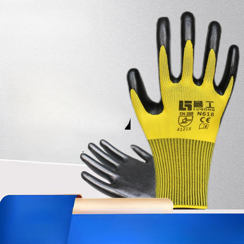 6/12 Pairs of Work Gloves, Safety Gloves, Labour Gloves, Garden Gloves, Suitable for All Kinds of Outdoor Working Scenarios.