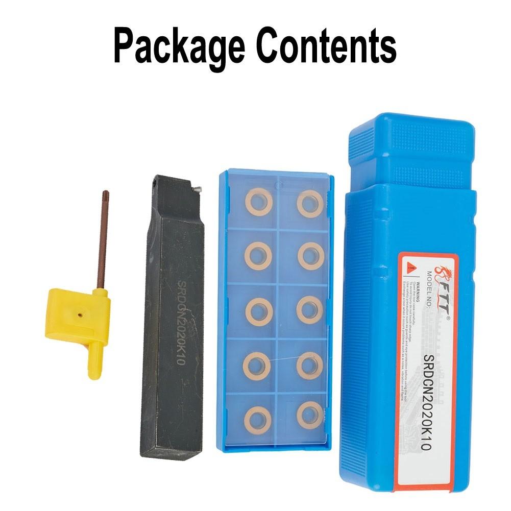 

10 шт. сменных токарных пластин RCMT10T3M0 YBC251 с расточной оправкой SRDCN2020K10