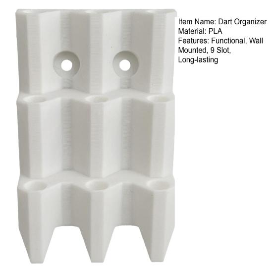 Montowany na ścianie organizer na rzutki 9-slotowy uchwyt na rzutki Stojak na rzutki drukowany 3D Prezent urodzinowy świąteczny dla graczy w rzutki