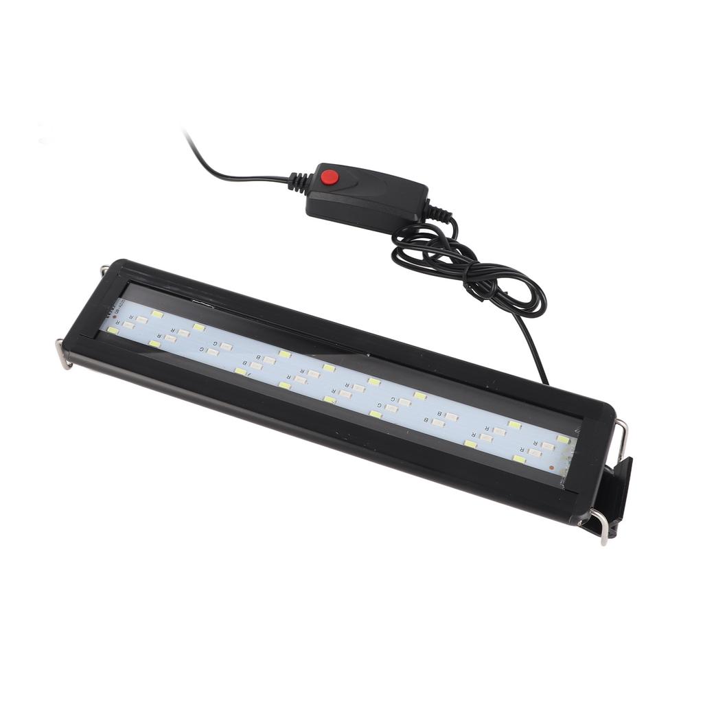 LED Aquarium Light Color Changing 3 Levels Adjustable 4 Rows Fish Tank Light with Extendable