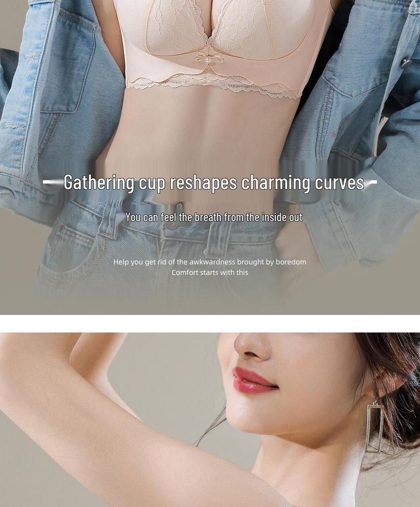 Breathable Invisible Underwire Bra for Small Busts - Anti-Sagging with Adjustable Fit