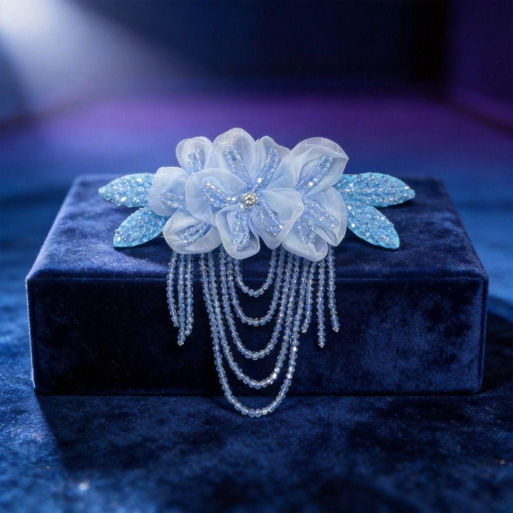 Nail Bead Decor Fabric Flower Hand-Sewn Shoulder Decorative Flowers DIY Clothing Sewing Supplies
