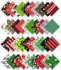 Soimoi Christmas Theme Print Precut 5-inch Cotton Fabric Quilting Squares Charm Pack DIY Patchwork Sewing