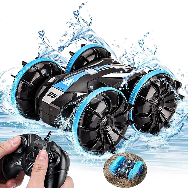 

robot plaza (ROBOT PLAZA) radio controlled car amphibious Double-sided running four wheel drive wheel belt replacement waterproof child toys birthday
