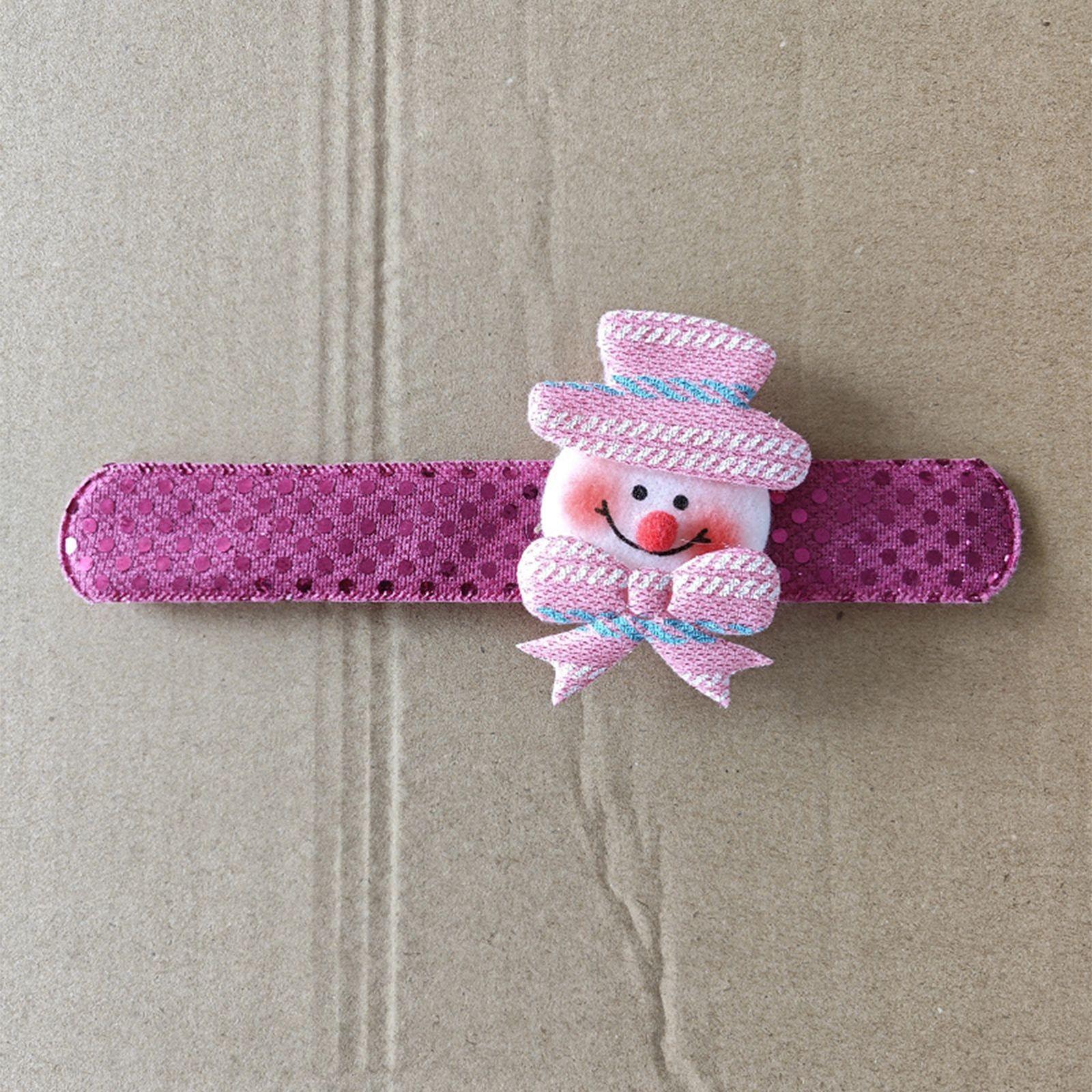 

Креативные рождественские детские подарки Светящийся снеговик Хлопающее кольцо Браслет Рождественский подарок Хлопающее кольцо One Size