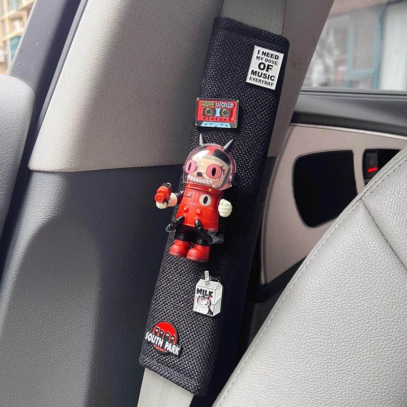 Molly Car Shoulder Pad Anti-Strangling Seatbelt Cover Breathable Cute Girls' Car Decoration Pop Mart
