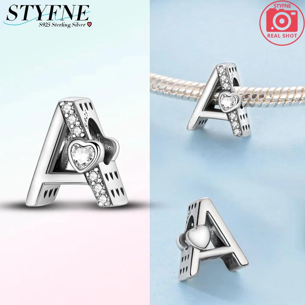 Charm Bead Charms Plata Originales Letter Collection Shining Bead Charms Ideal For Charm Bead Charms copper Bracelets Jewellery Making Womens Gift
