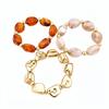 Colorful Jade Geometric Acrylic Bracelet - Retro, Simple, & Fashionable with a High-End Feel