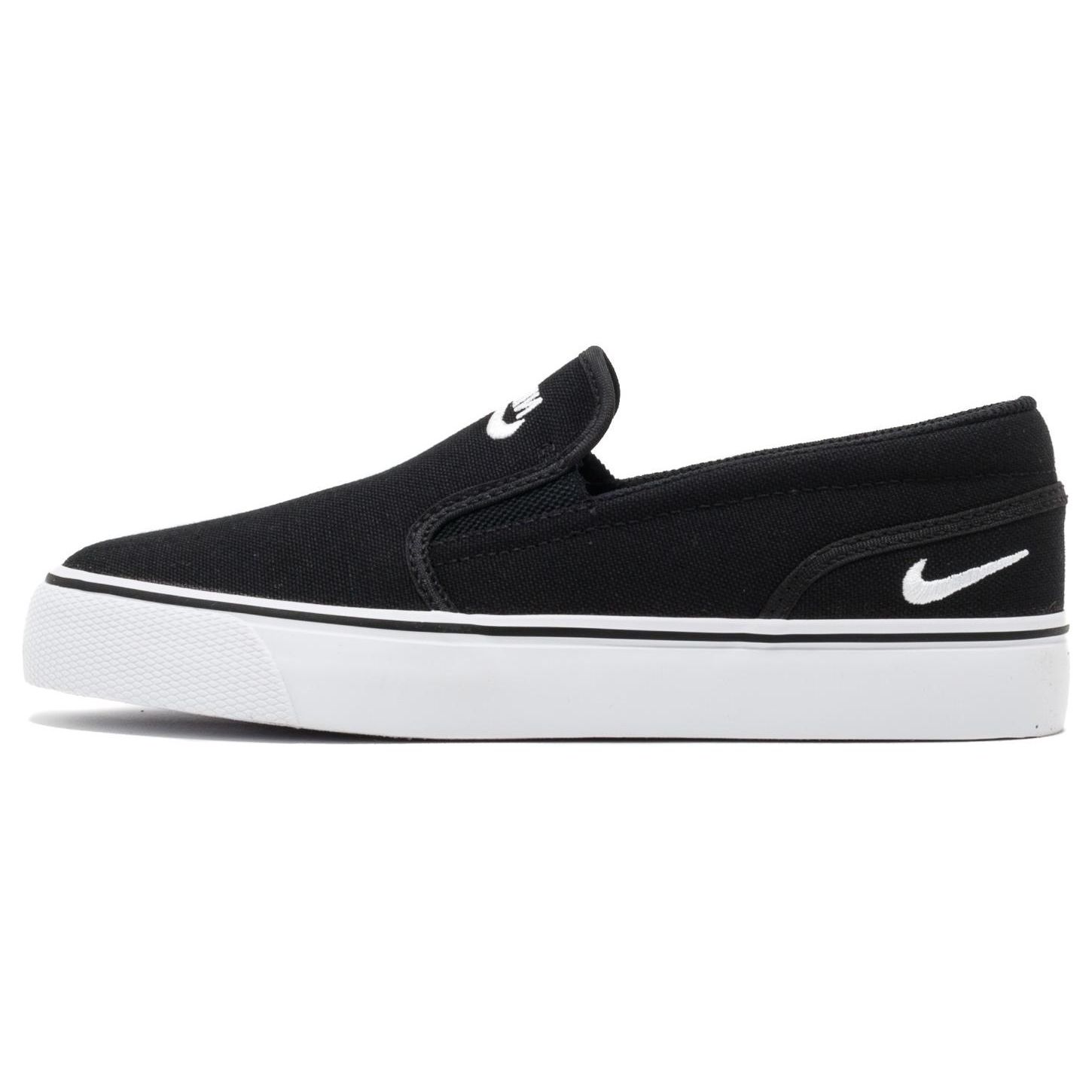 

Nike Toki Slip Canvas Women Sneakers Black White 724770-010 40