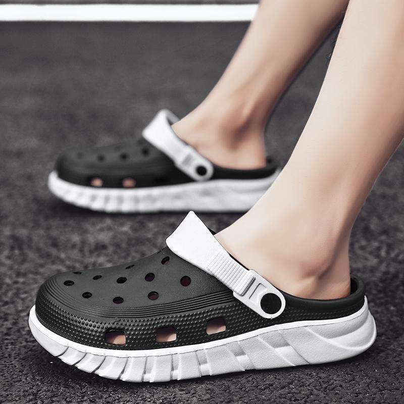 Summer Sandals Men's Blade Sandals Clogs Quick Dry Casual Home Slippers Hole Shoes Garden Shoes Beach Sandals Mules Bathroom Slippers
