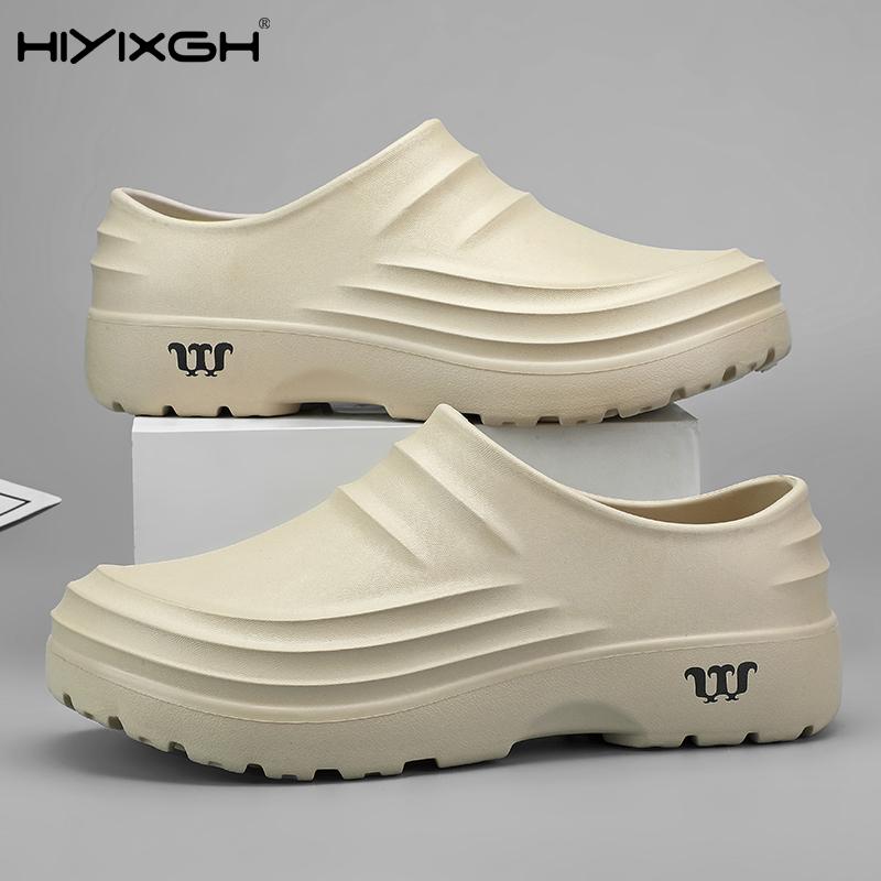 Summer Chef Shoes Non-slip And Oil-proof Work Shoes Lazy Slip-on Slippers Size 36-48