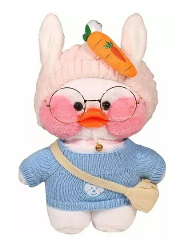 White Influencer Hyaluronic Acid Little Yellow Duck Plush Toy Hand Warmer Pillow Doll Birthday Gift