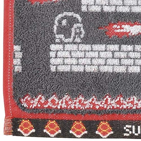 Marushin Hand Mini Nintendo Mario Castle Cotton Character Perfect Gift for 4485005100 Towel, Towel, Bowser's Stage, Handkerchief, Design, Absorbent,