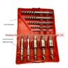 10-Piece HSS Broken Screw Extractor Set - Multi-Specification Thread Remover with Red Box