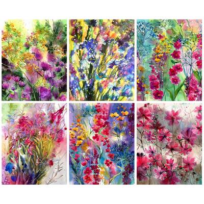 5D Diamond Painting Full Round Diamond Pattern Embroidery Kit Cross Stitch Flower Rhinestone Painting Decor