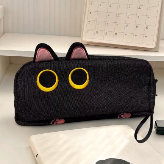 3D Cat Pencil Case Large Capacity Pencil Holder Cute Cat Pen Bag Zipper Stationery Organizer Office School College Supplies