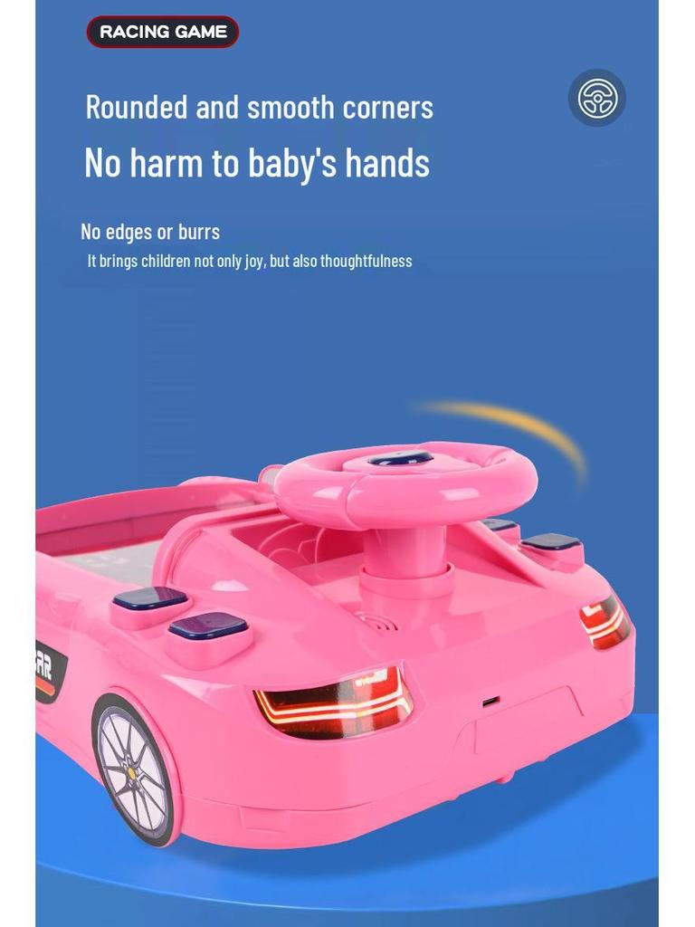 Children's Racing Car Toy with Steering Wheel - Adventure Gift for Boys and Girls Ages 1-6