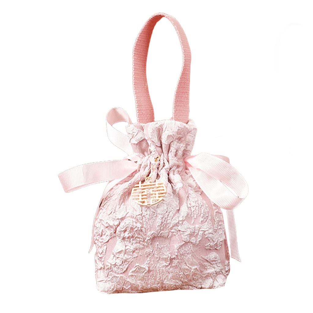 1PC Fabric Bag Traditional Chinese Wedding Drawstring Candy Gifts Packaging Bag For Wedding Birthday Party Decor Jewelry Pouches