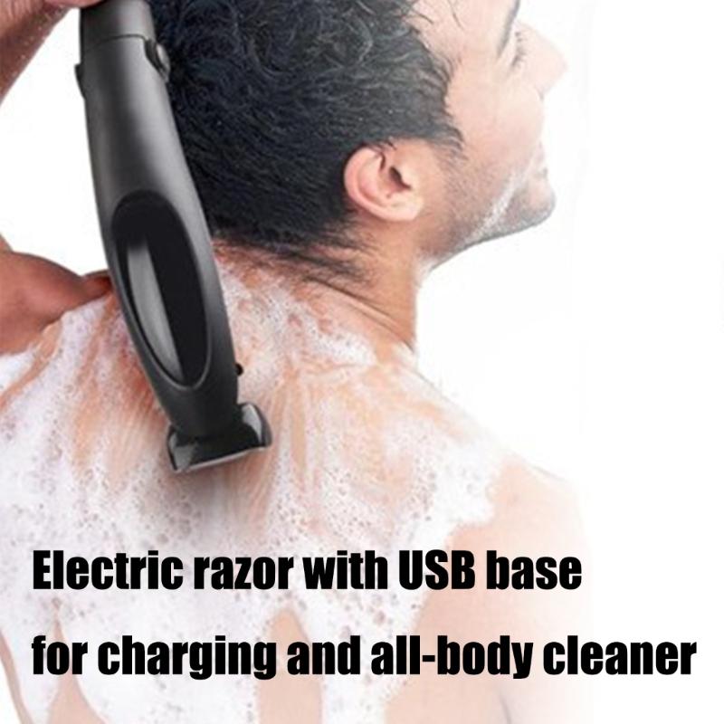 Wasserdichter Nackenhaarschneider für Männer mit verstellbarem langem Griff, USB-betrieben und tragbarem Design