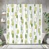 Geometric Sage Green Shower Curtain, Farmhouse Bathroom Shower Curtain Set, Art Print Bathroom Modern Decor Fabric with Hooks