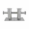 Double CrossDocking Bollard Polished Finish Cross Stainless Steel Mooring Post for