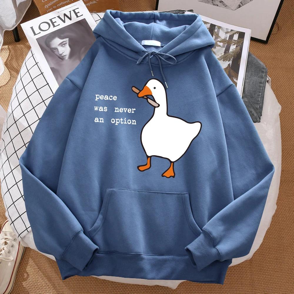 A Béke Soha Nem Volt Opció Nyomtatott Férfi Utcai Túlméretezett Őszi Kapucnis Hipster Puha Kapucnis Pulóverek Hip Hop Meleg Sportruházat