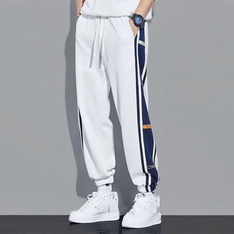 Autumn Patchwork Casual Straight Pants For Men Korean Fashion Trousers Streetwear Baggy Sweatpants Gym Jogger Hombre Pantalones