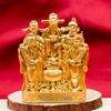 Ev Girişi ve Oturma Odası İçin Altın Beş Yönlü Zenginlik Tanrısı Feng Shui Buda Heykeli.