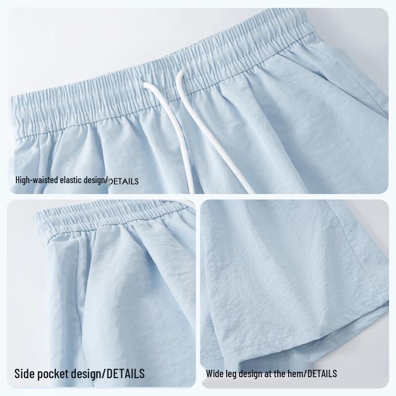 La Chapelle Women's High-Waist A-Line Wide-Leg Shorts