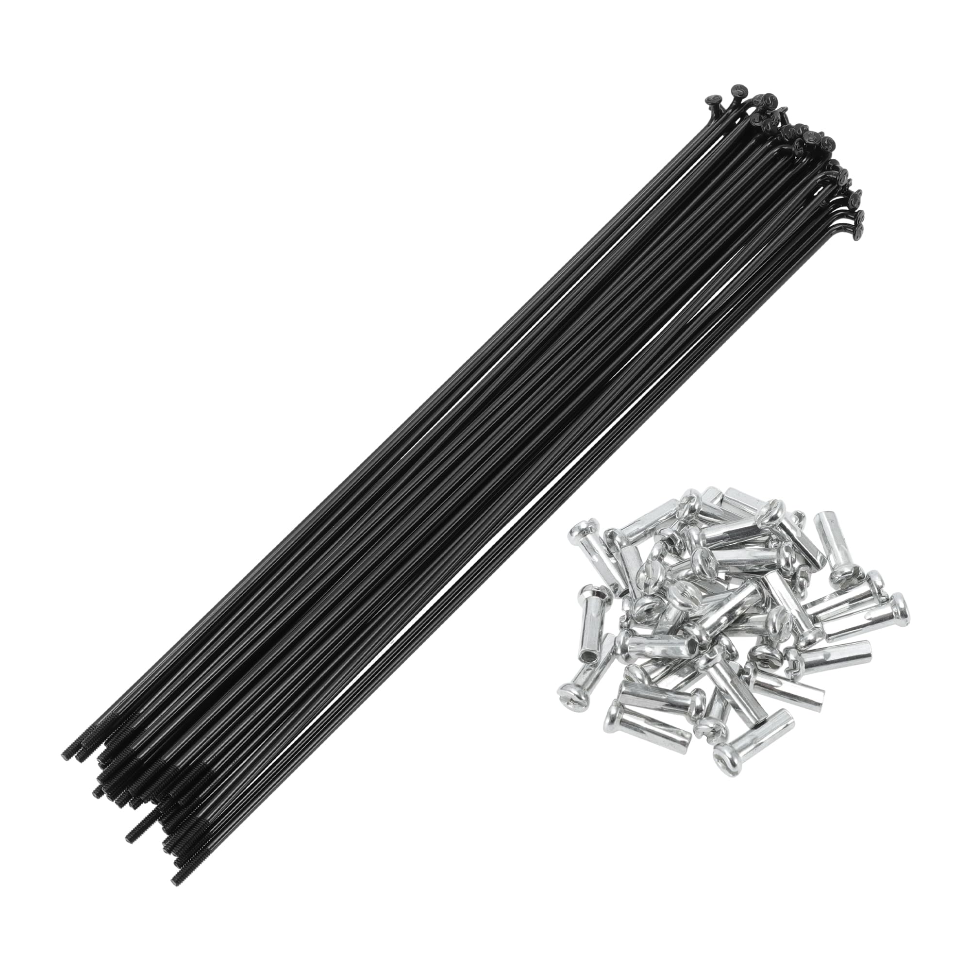 

Motoforti Universal Bicycle Spokes, Bicycle Wheel Spokes, 14G, 197mm Length, Carbon Steel, Black, 1 Set